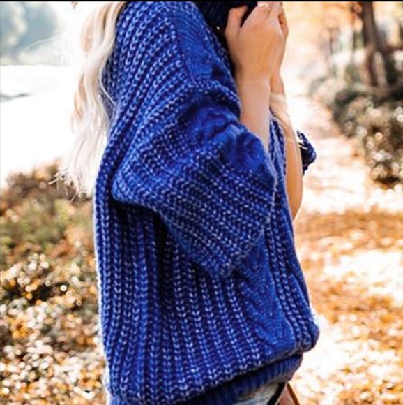 New Chunky Speckled oversized Turtleneck Sweater - Picture 4 of 8